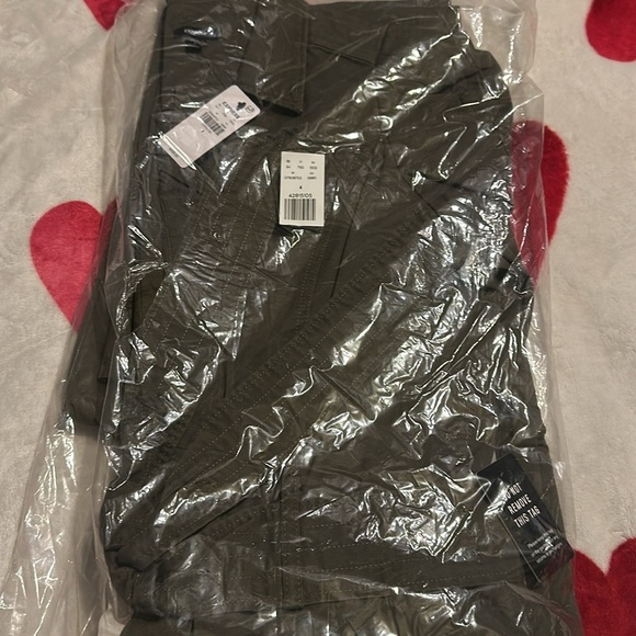 NWT Express Puff Sleeve Tie Waist Chino Jumpsuit - Picture 6 of 8